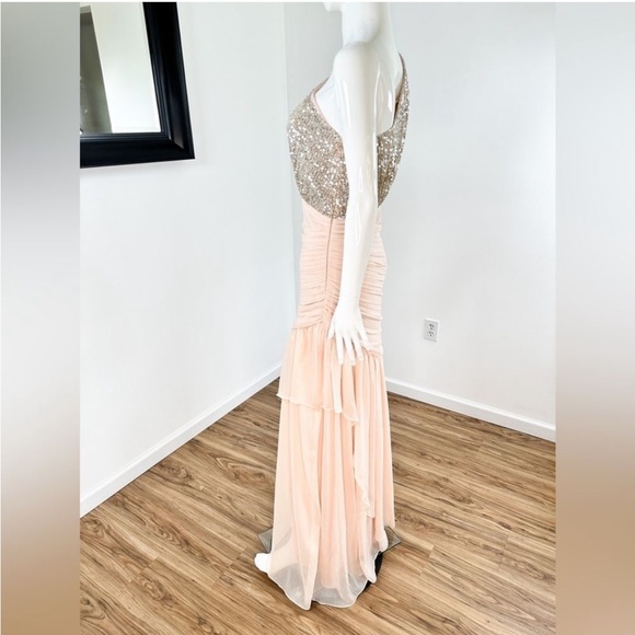 New Ramy Brook Cecilia Sequence Draped Gown - Picture 5 of 8